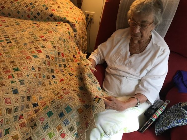 Mary Hamblen quilt, podcast, conversation, aging, memory