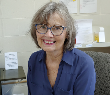 Diane at the library